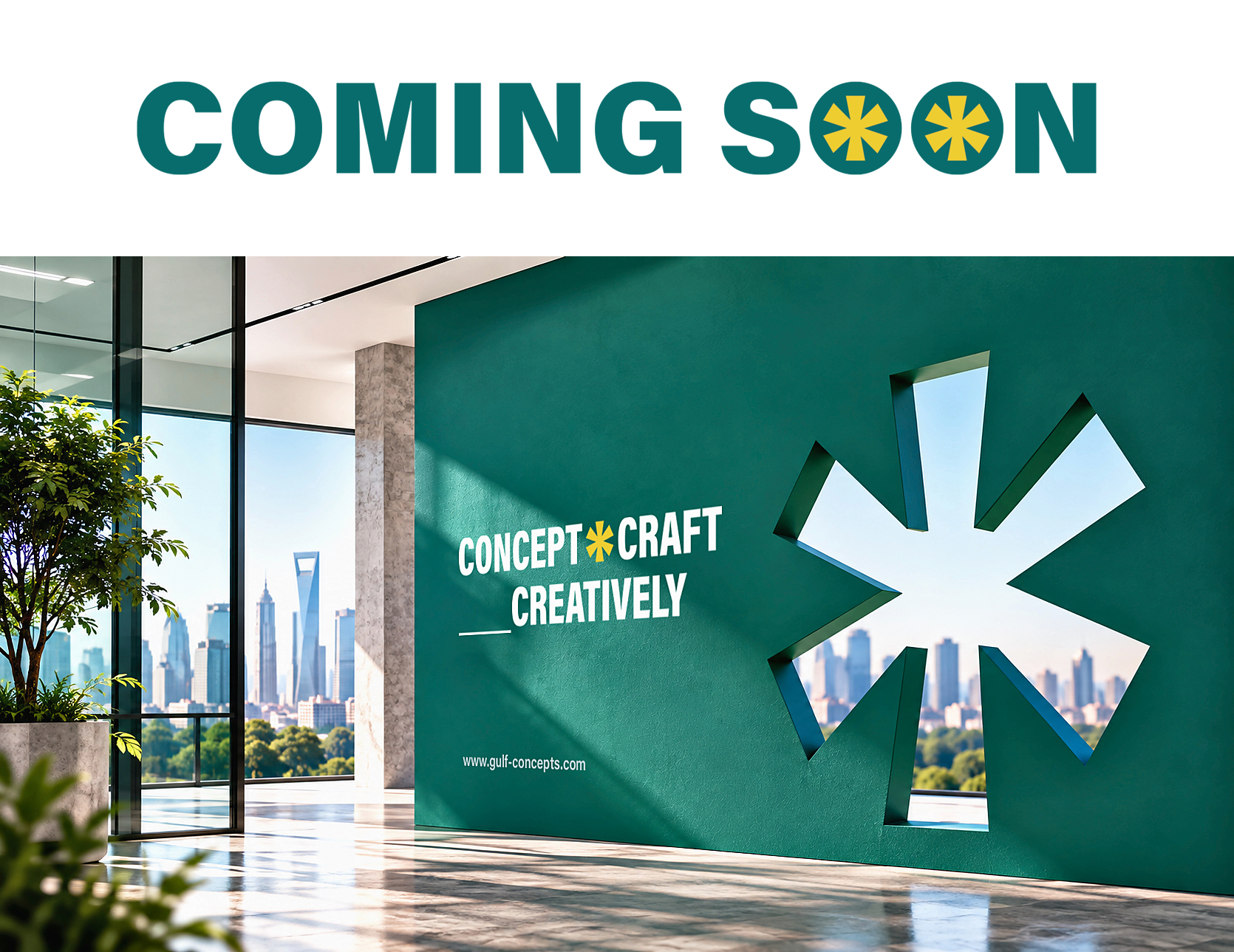 Gulf Concepts coming soon creative architectural installation